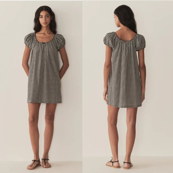 Doen Julia Dress in Noir La Maddalena Gingham Small - Picture 1 of 7